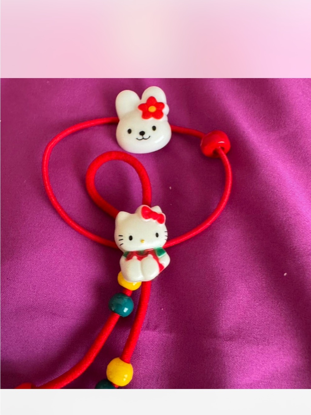 Sanrio vintage Red and Pink Character Charm Accessory